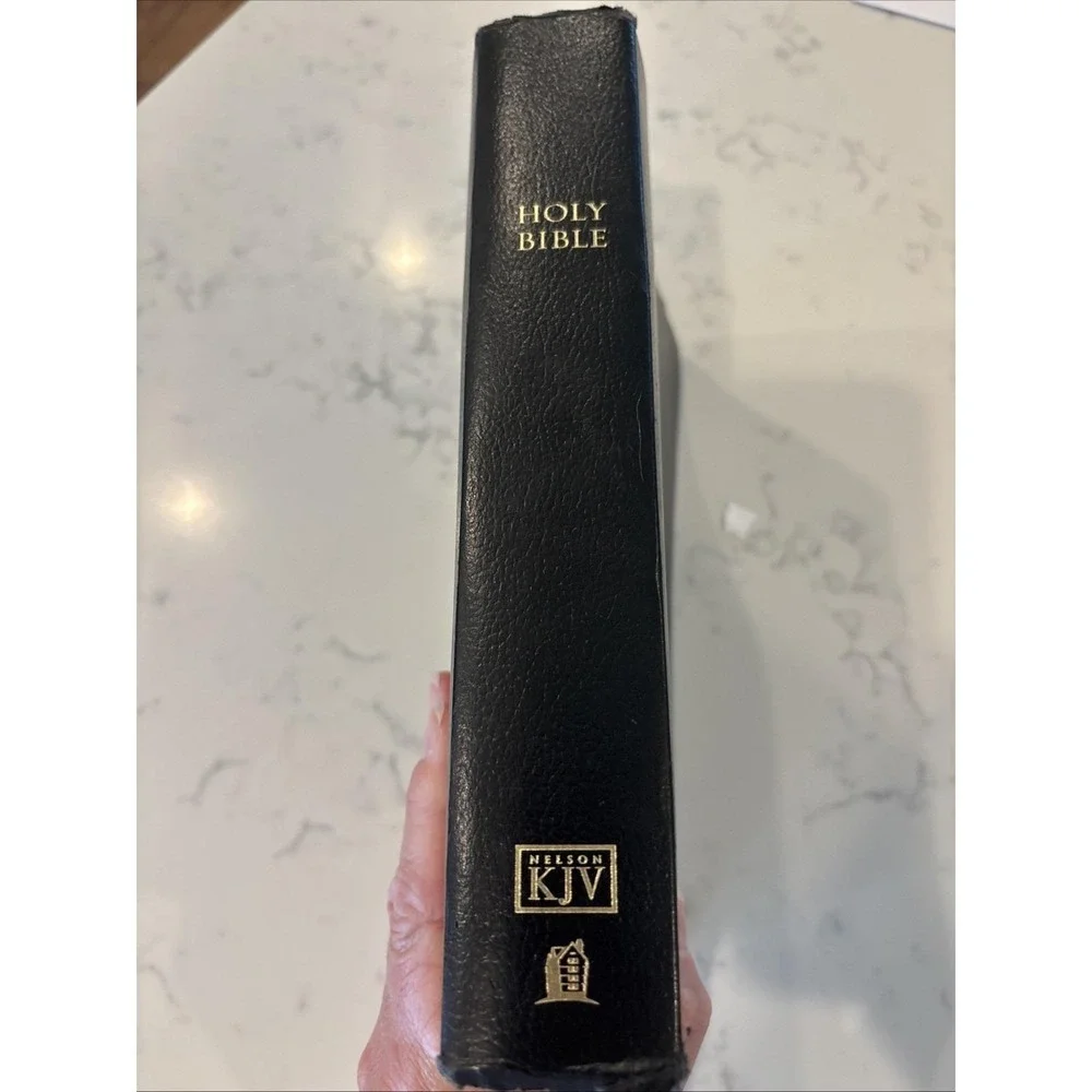 Holy Bible King Authorized James Version Red Letter 2003 Nelson Black Leather